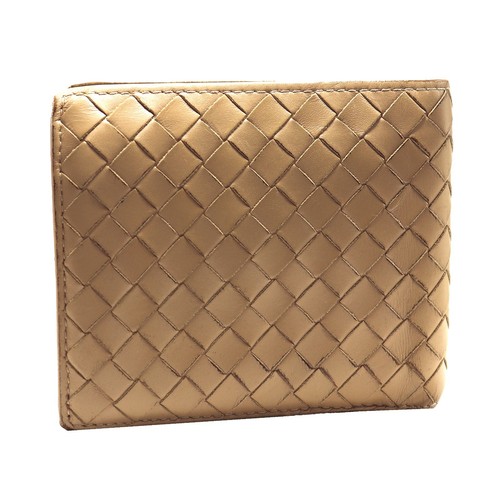Bottega Veneta Intrecciato Bifold Wallet/Tan Leather/Coin Pocket/Made in Italy - Picture 9 of 9