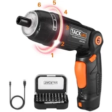 Tacklife SDH13DC 3.6V Cordless Rechargeable Screwdriver Set - 30 Piece