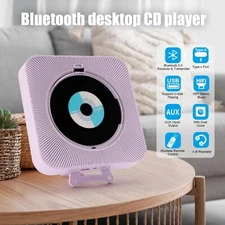 PURPLE CD Player With Speaker, Portable CD Player For Home Decor