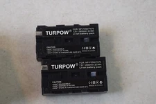 (2-Pk) Turpow Rechargeable Lithium Ion Replacement Battery. np-f550. dcr-sc100
