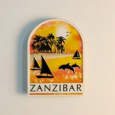 Calamita frigo resina souvenir turistico Africa Tanzania Zanzibar Ocean da collezione