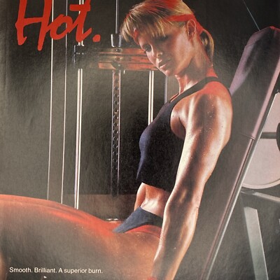 1988 Cybex Eagle Fitness Systems PRINT AD Hot Her Workout Sweat Legs Thigh 80s