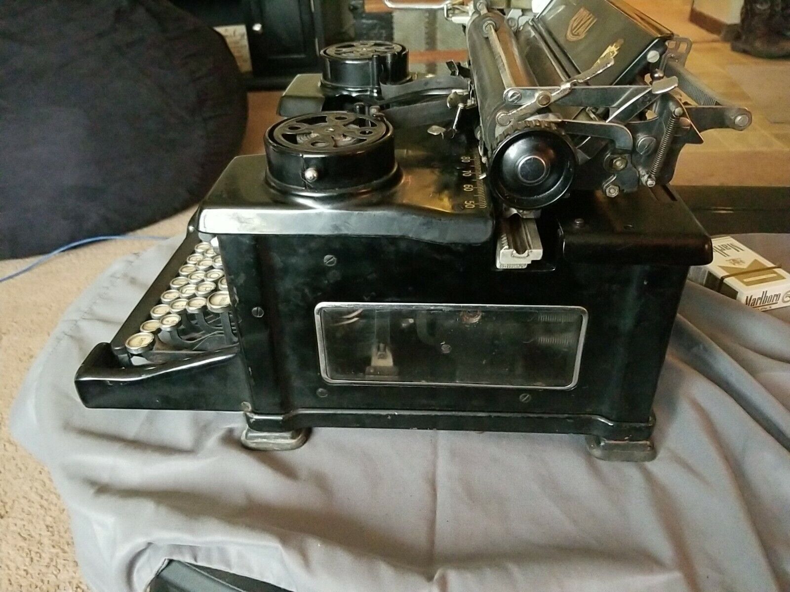 Antique Royal Standard Typewriter with Glass Panels c.1931