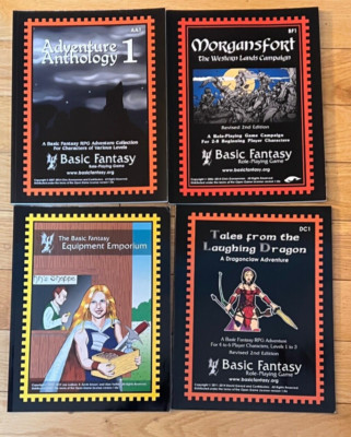 4 Basic Fantasy Role Playing Paperback Modules, As Shown, Near Mint