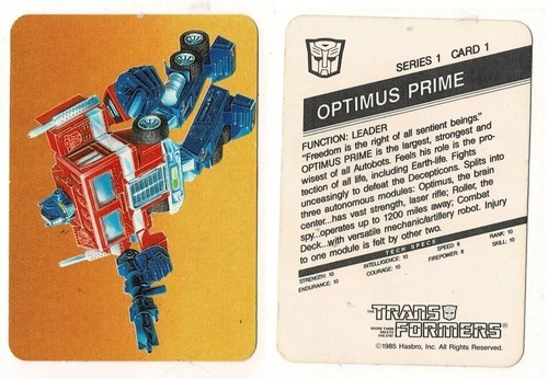 1985 Hasbro Transformers Milton Bradley Action Cards! You Pick - Picture 2 of 166