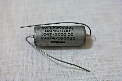 4 Condensatori Film Sprague 196P .047uF 600V | Assiali Vitamina Q Vintage Per Audio