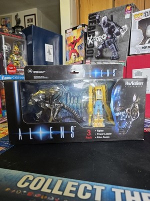   Aliens ReAction Action figure 3-pack Ripley Power Loader Alien Queen 1 Gem
