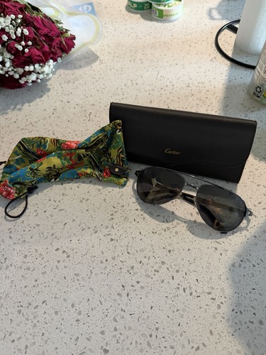 Cartier Santos Dumont black and gold with box and papers, (RARELY WORN!!)