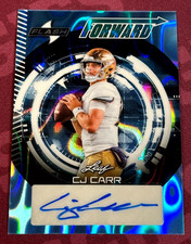 ‼️2025 Leaf Eclectic CJ Carr Auto #1/1 Flash Forward Blue Sparkle - Notre Dame