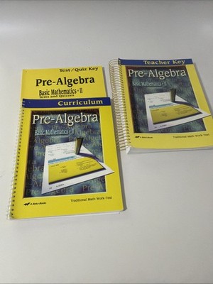 Pre-Algebra Basic Mathematics 2, 3 Book Set A Beka Book 2nd Edition 8th Grade