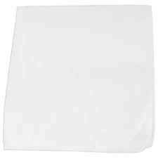 Mechaly Solid Colors 100% Cotton Bandana White
