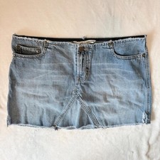 Vintage Y2K Abercrombie  Fitch Low Rise Denim Mini Skirt Womens 6