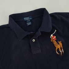 Polo Ralph Lauren Big Pony Polo Shirt Kids XL 18-20 Cotton Navy Blue Logo Patch