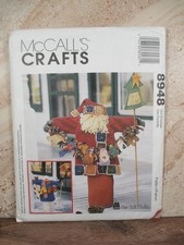 McCall's Crafts Pattern 8948 Santa  Snowman Greeters 33" H Uncut 1997 Uncut Vtg