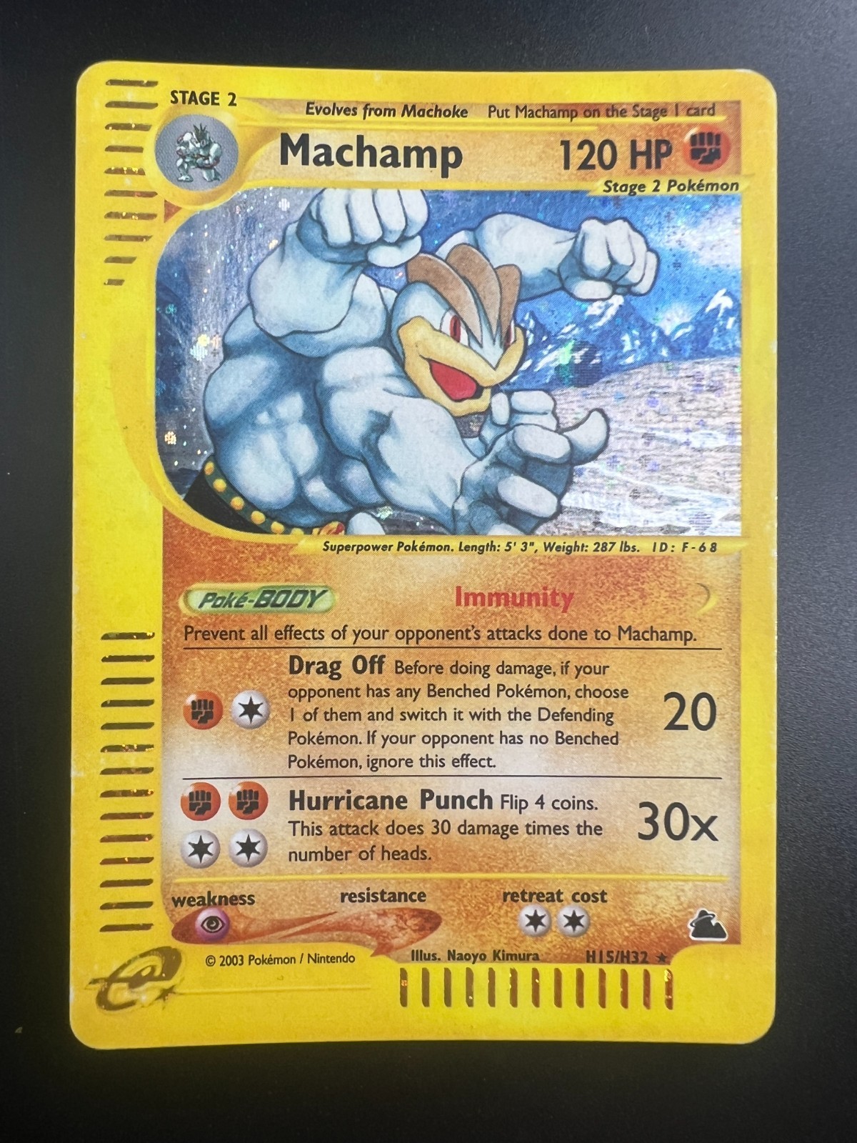 Machamp - H15/H32 - Pokemon Skyridge Holo Rare Card MP