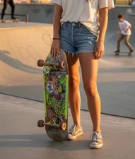 87 SIMS Kevin Staab Pirate Skateboard W/Tracker Trucks & OJ Freez Street Wheels