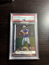 2009 Topps Finest Football Matthew Stafford Rookie Card #100 PSA 10 MVP RC