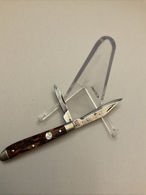 Vintage Boker Tree Brand USA 9908 Serpentine Jack 2 Blade Synthetic Scale 2 7/8 