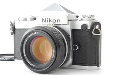  NEAR MINT Nikon F2 Eye Level Silver 35mm Film Camera 50mm f1.4 Lens From JAPAN
