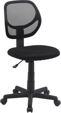 Low Back Office Chair, Breathable Mesh, Height Adjustable, Padded Seat, Rolling