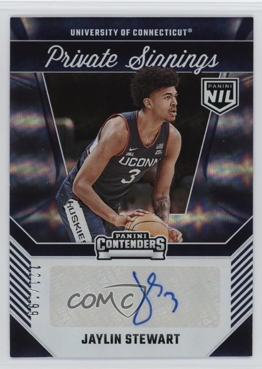 2024 University of Connecticut Private Signings /199 121 Jaylin Stewart Auto 7m3