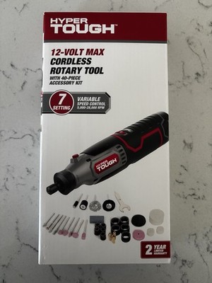 Hyper Tough 12V Max Cordless Rotary Tool Li-Ion Variable Speed 40pc Kit 99315