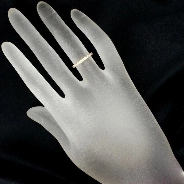 Tiffany & Co. Novo Half Eternity Diamond Ring K18 Pink Gold US3.75-4 Pre-owned - Image 4 of 4