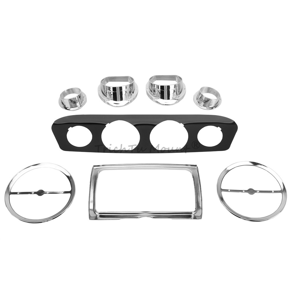 Chrome Speaker Radio Gauge Bezel Trim Ring For Harley Street Glide FLHX/I 14-23