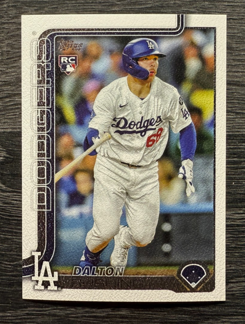 Dalton Rushing 2025 Topps Update Canvas Rookie Card 11/50 Card #US38 Dodgers
