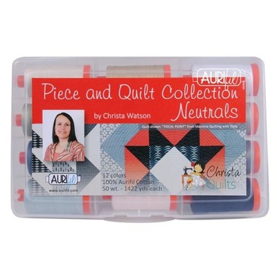 Christa Watson 'Piece & Quilt Collection NEUTRALS' Aurifil 50wt Fadensammlung