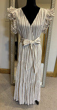 Ulla Johnson NWT Ecru Long Tiered Lilliana Dress  US Size 8 Retail $475