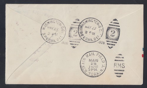 US C10a FDC Green Express 1928 Cancel, VF Nickles Cover, No Tab CV $800 - Picture 2 of 2