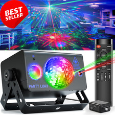 DJ Disco Ball Light LED Sound Activated Stage Party Lights w/ Remote