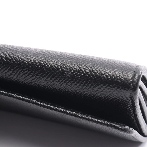 【Portefeuille】BVLGARI Bulgari Grand Portefeuille Bi-Pli Long Cuir Noir Du Japon OCCASION - Photo 5/5