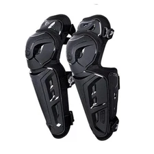  Motorcycle Knee Shin Guard Pads for Men Anti-Slip 2 in 1 Protector 2PCS,Black