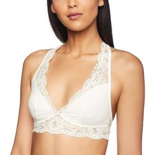 Maidenform White Lace lightly lined RACERBACK bralette Large