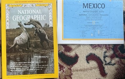 1973 NATIONAL GEOGRAPHIC MEXICO CENTRAL AMERICA MAP RUSSIA BICYCLES ALASKA 34