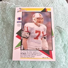 Pacific 1991 Flash Cards Jim Skow Tampa Bay Buccaneers #85 NFL Trading Card