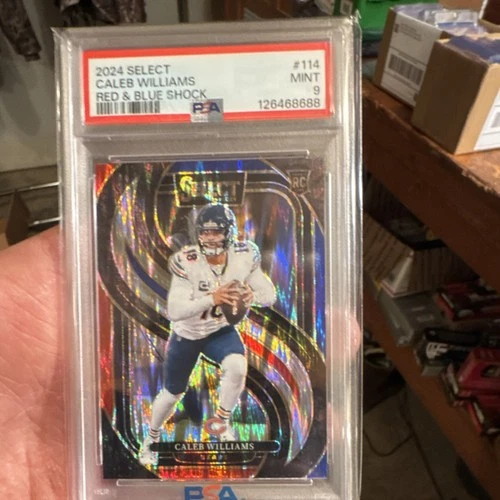 Panini Select Caleb Williams #114 Red & Blue Shock Rookie PSA 9 Bears