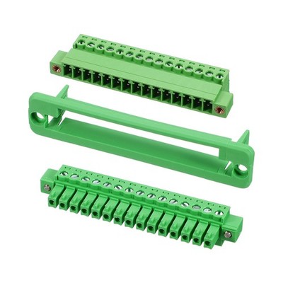 15 Pin 3.81mm Pitch PCB Flange Mount Screw Terminal Block Connector Plug