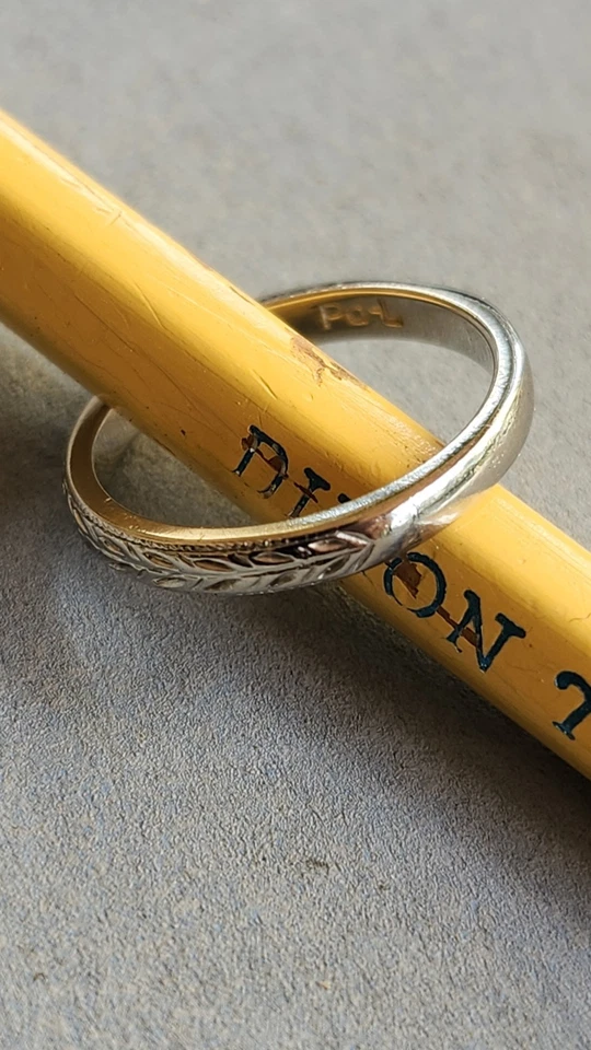 Alianza de boda filagrana paladio 2,5 mm 2,3 gr tamaño 5,75 Foto 4 de 4