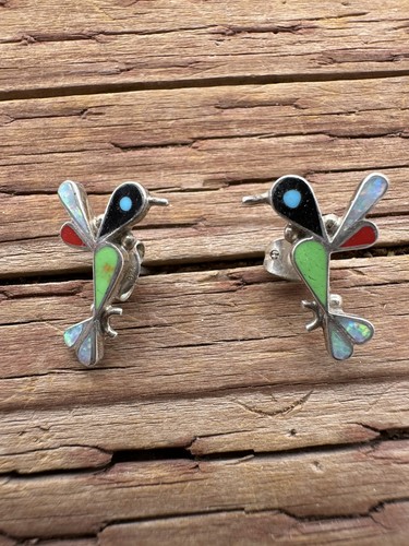 Zuni Native American Hummingbird Earrings