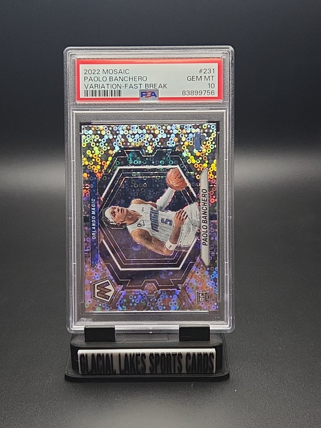 2022-23 Mosaic Paolo Banchero Rookie (RC) #231 Variation Fast Break -PSA 10