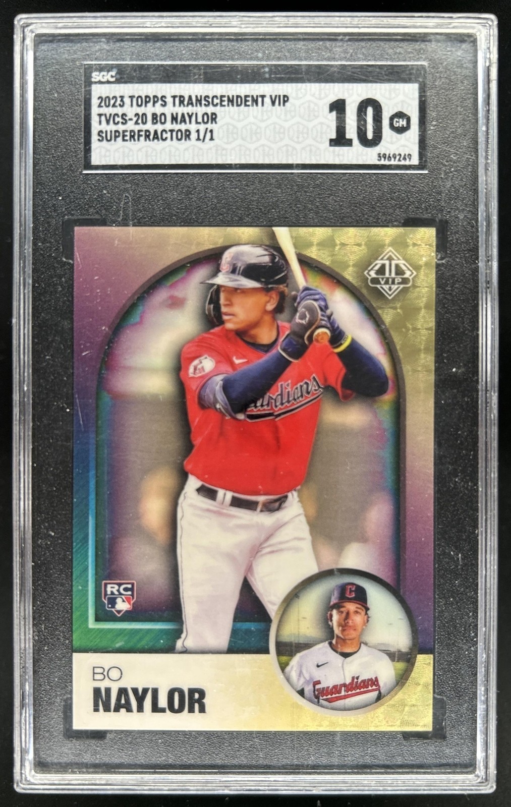 2023 Topps Transcendent VIP Bo Naylor Superfractor Refractor RC #1/1 SGC 10