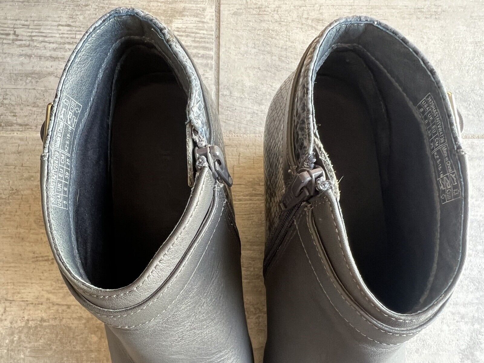 VIONIC Charcoal Gray Elevated Shasta Leather Snak… - image 18