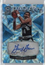 2018 Spectra Radiant Signatures Neon Blue Prizm 43/60 George Gervin Auto HOF 5xx