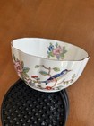 Aynsley Pembroke Bone China Fluted Var-I-Ete Bowl White Floral And Bird Pattern — photo 1