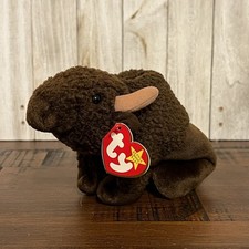 Vintage 1998 Retired Ty - Roam Brown Buffalo - w/ Tag - Beanie Baby