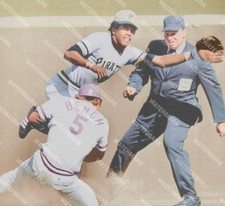 HF142 Johnny Bench - Dave Cash Cincinnati Reds 8x10 16x20 Colorized Photo