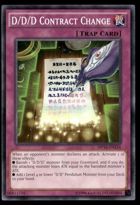 D/D/D Contract Change 2016 Mega-Tins Mega Pack MP16-EN154 Yugioh LP